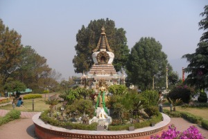stupa in garden