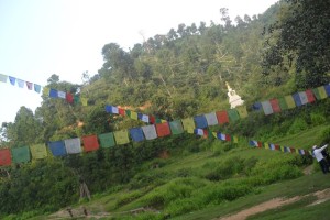 colorful prayer flags that we offered