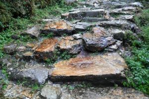 tough steep steps of Ulleri